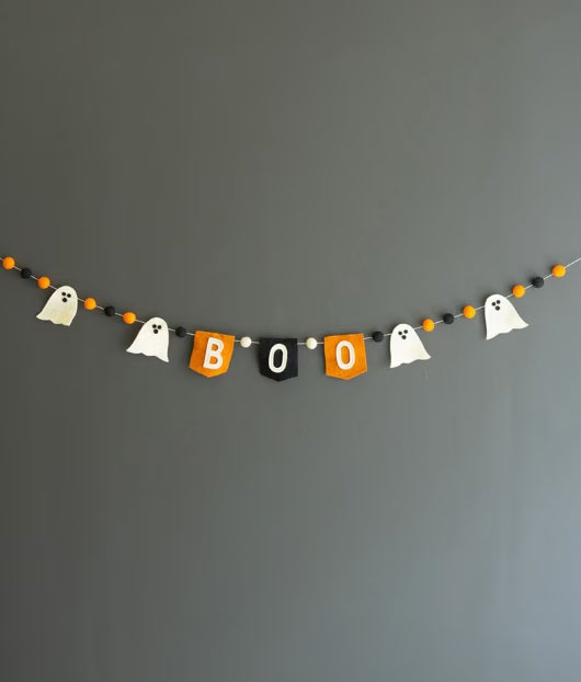 Felt Halloween Boo Garland