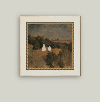 Ghosts in a Fall Field Framed Art - 2 Sizes