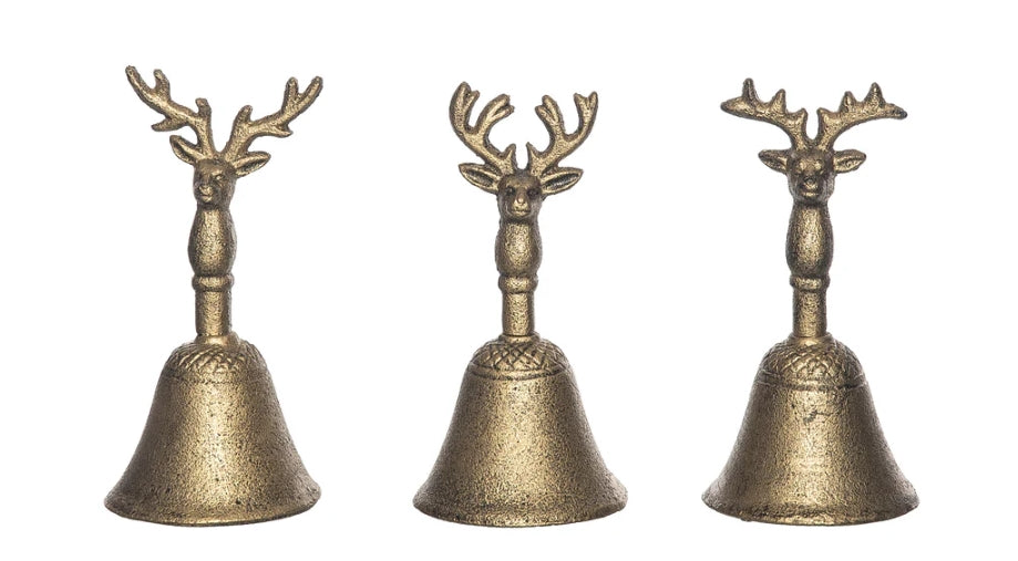 Brass Reindeer Bell - 3 Styles