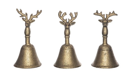 Brass Reindeer Bell - 3 Styles