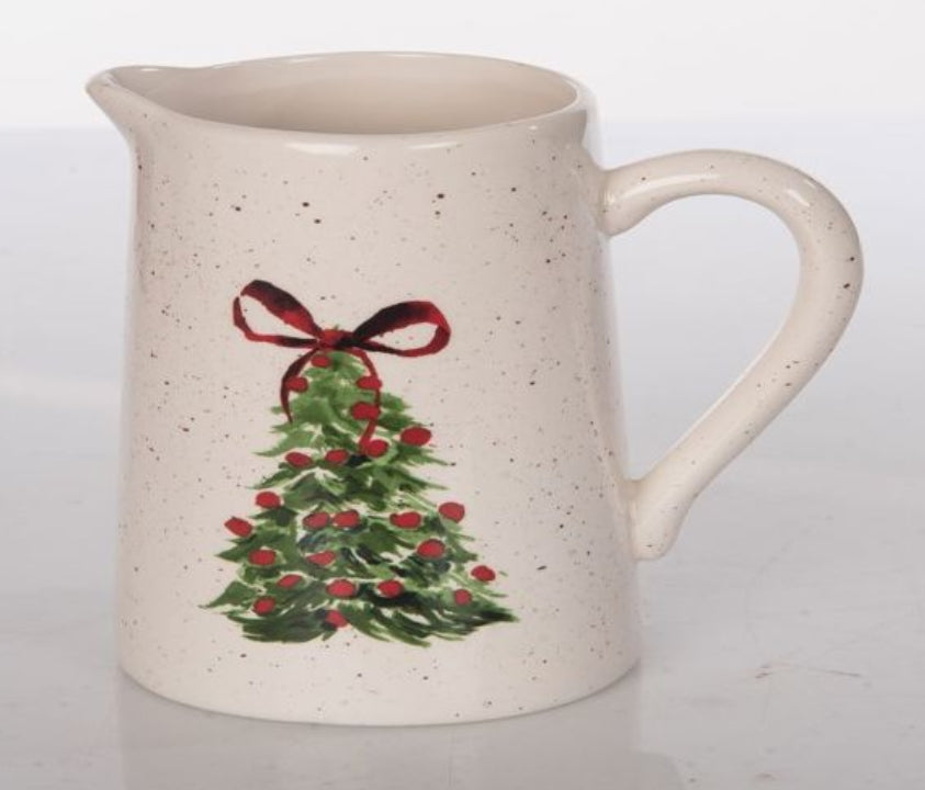 Pitcher with Christmas Tree