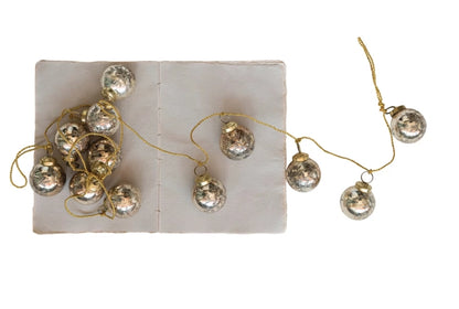 Etched Antique Gold Mercury Ornament Garland - 72"