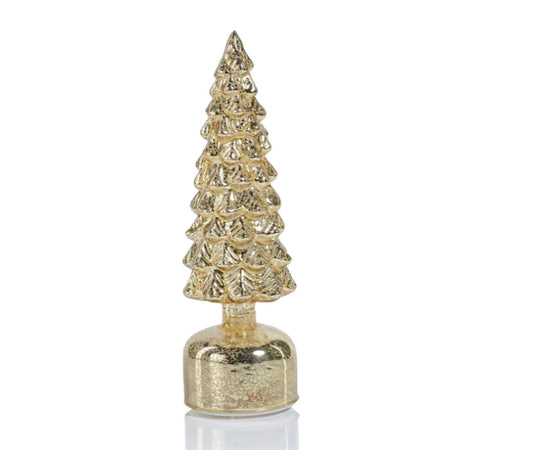 Mountain Pine Rotating LED Antique Gold Tree - 3 Sizes
