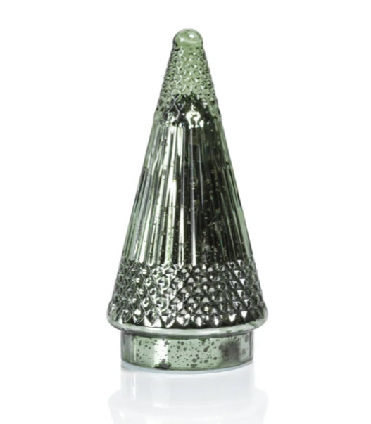 Siberian Antique Green Glass LED Tree - 3 Sizes