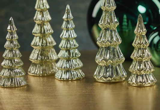Vintage LED Light Green Glass Tree - 4 Sizes