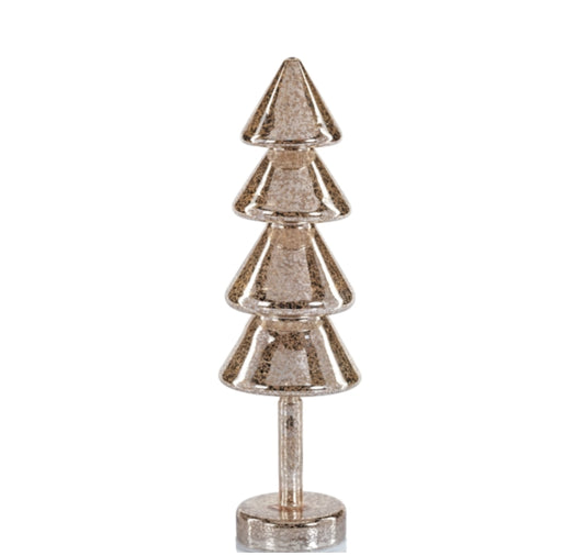 Noel Sparkle Tiered Spruce LED Gold Tree - 2 Sizes