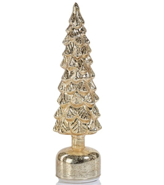 Mountain Pine Rotating LED Antique Gold Tree - 3 Sizes