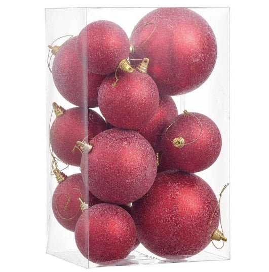 Red Boxed Set of Ornaments - 2 Styles