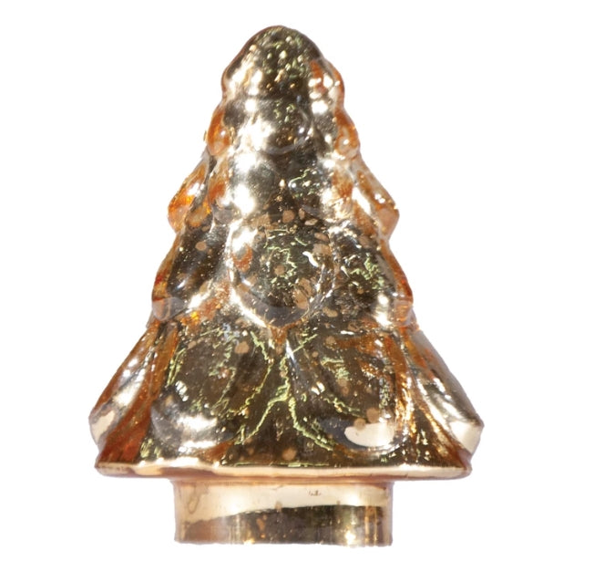 Embossed Gold Mercury Glass Tree - 3.5"