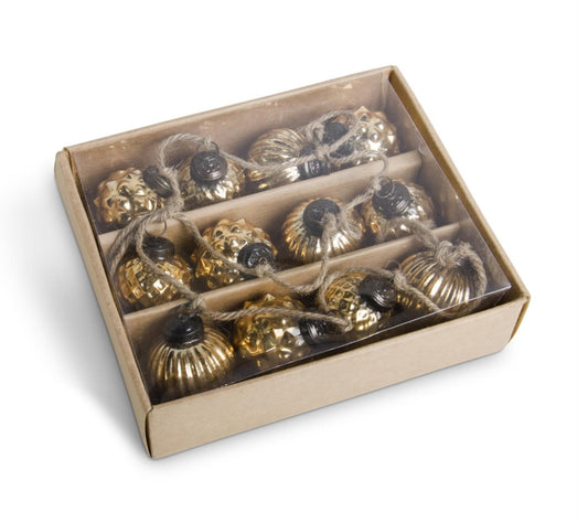Box of 12 - 3" Mercury Ornaments - Gold