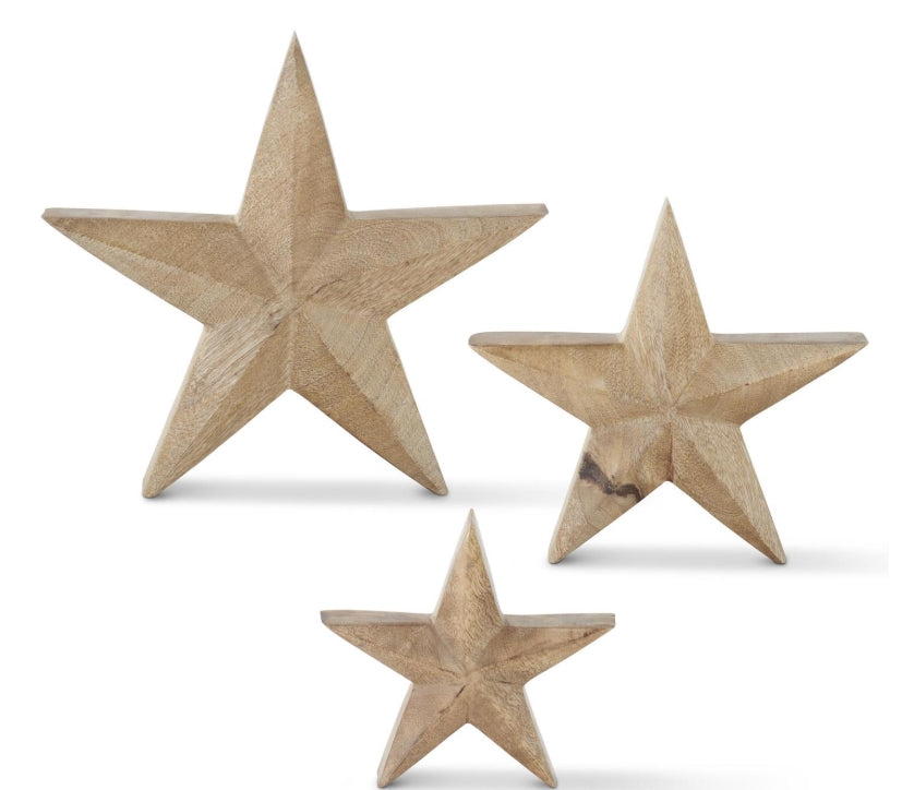 Mango Wood Stars - 3 Sizes