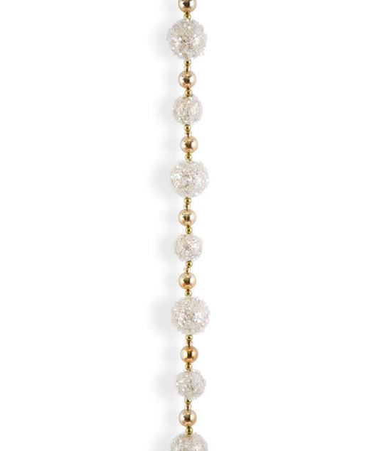 Gold and Copper Iced Bead Garland - 72"