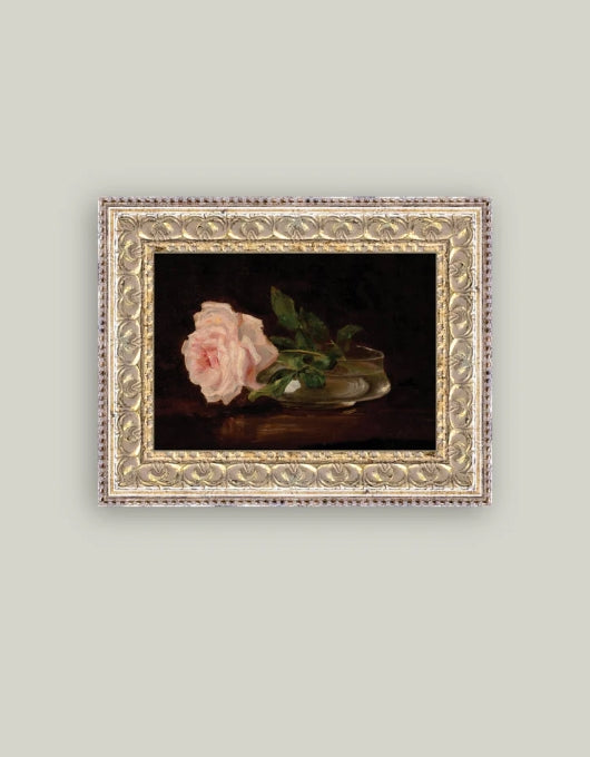 Pink Rose Still Life Framed Art - 2 Sizes