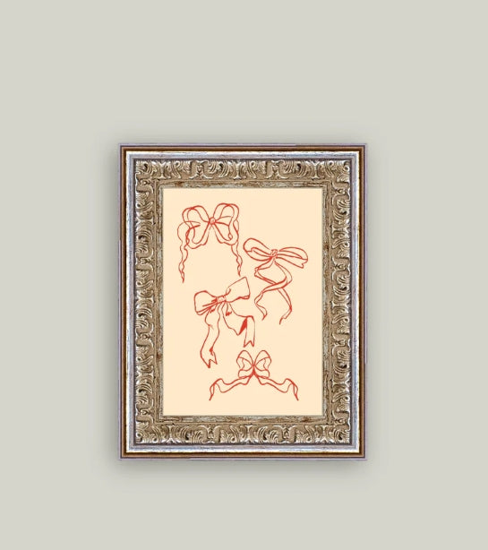 Valentine Bows Framed Art - 2 Sizes