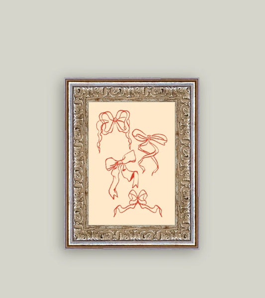 Valentine Bows Framed Art - 2 Sizes