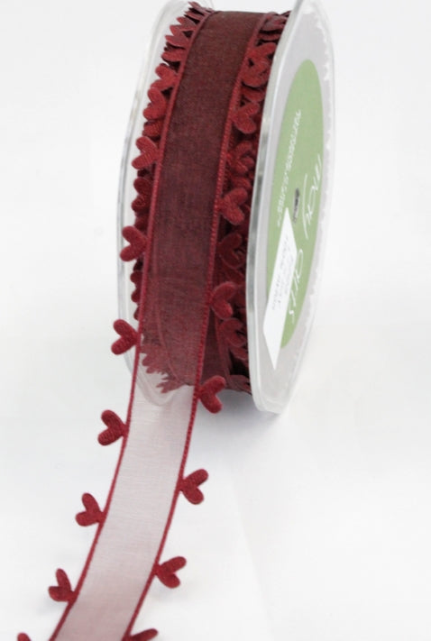 Sheer Heart Edge Red Ribbon