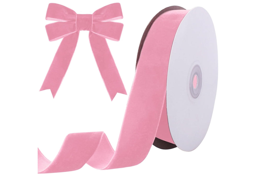 Pink Velvet Ribbon - 1.49/per yard