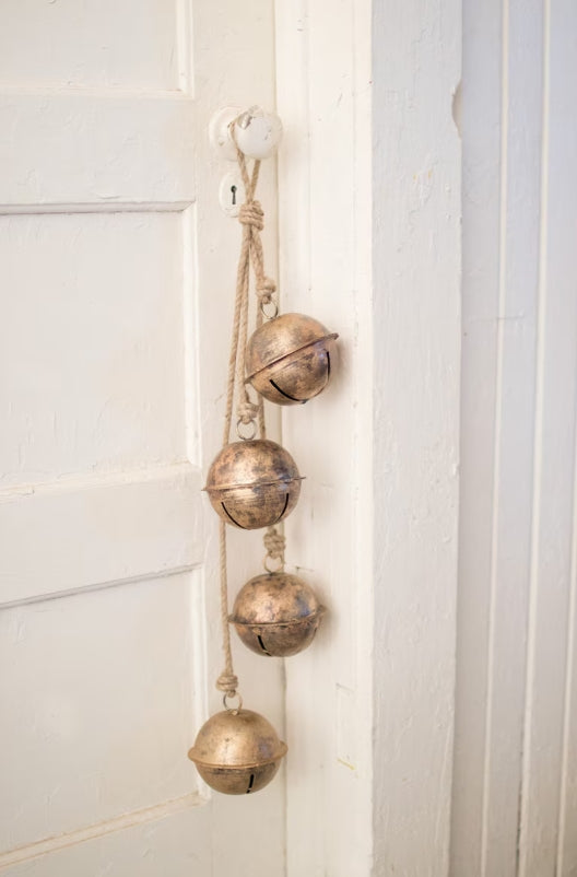 String of Round Brass Bells
