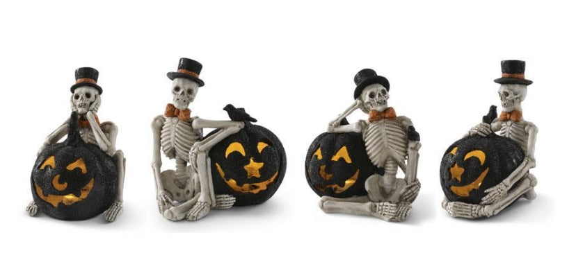 Skeleton and Black Jack O Lantern - 4 styles