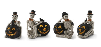 Skeleton and Black Jack O Lantern LED - 4 styles