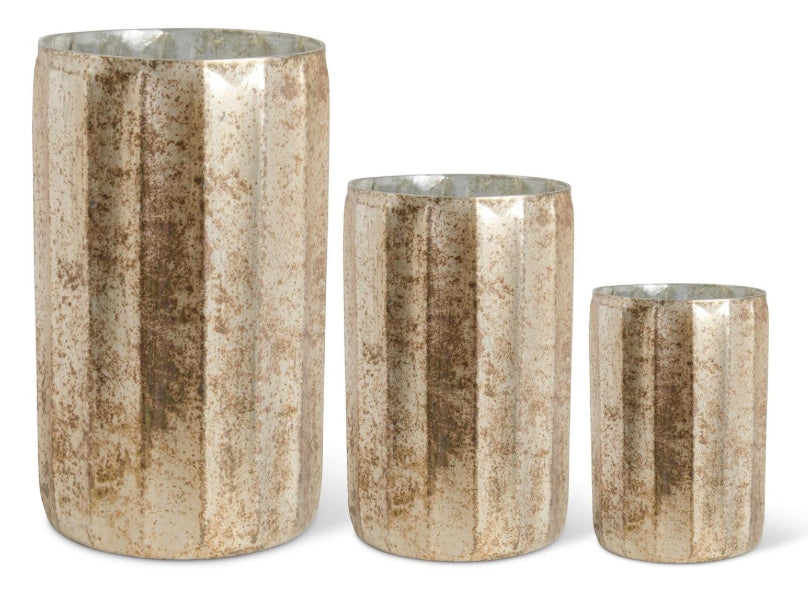 Burnt Champagne Mercury Glass Vase - 3 Sizes