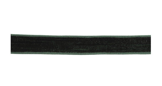 Green Velvet Wired Ribbon - 1.5"x10 yds.