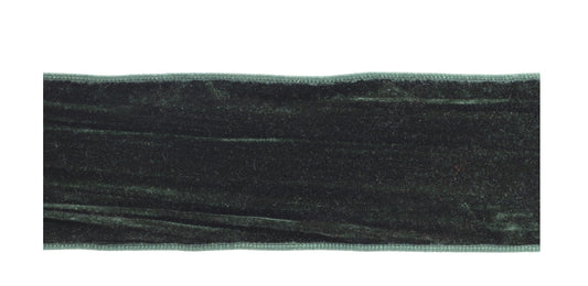 Green Velvet Wired Ribbon - 4"x10 yds.