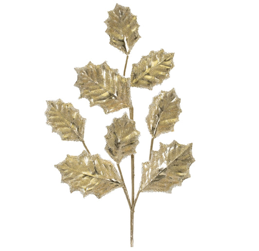 Gold Holly Spray - 27"