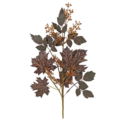 Mini Berry Fall Leaf Spray - 22"