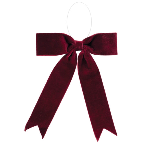Burgundy Bow Ornament - 13"x13"
