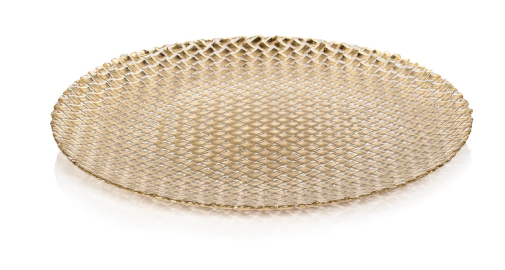 Braided Glass Round Platter - 20.25"
