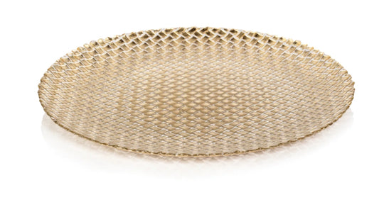Braided Glass Round Tray - 20.25"
