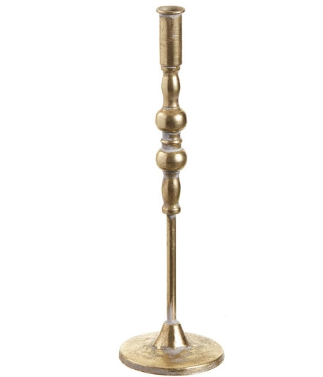 Gold Antique Taper Holder - Set of 2