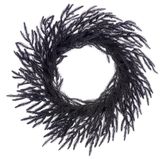 Flocked Willow Pine Wreath - 24"
