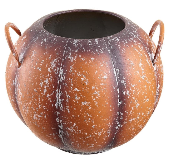 Metal Pumpkin Container - 2 Sizes