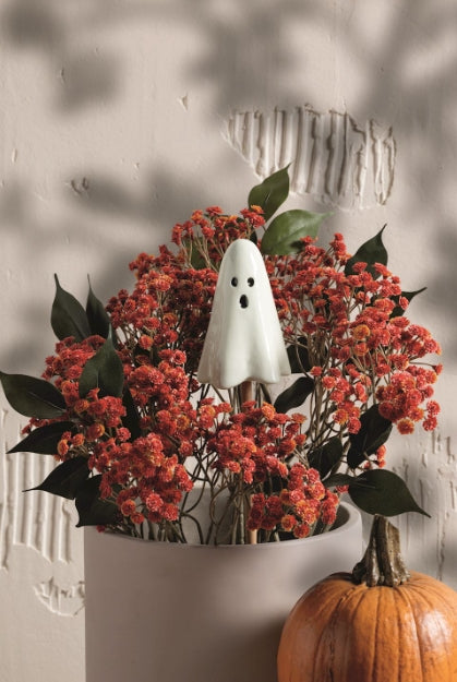 Ceramic Ghost Plant Stake - 12"