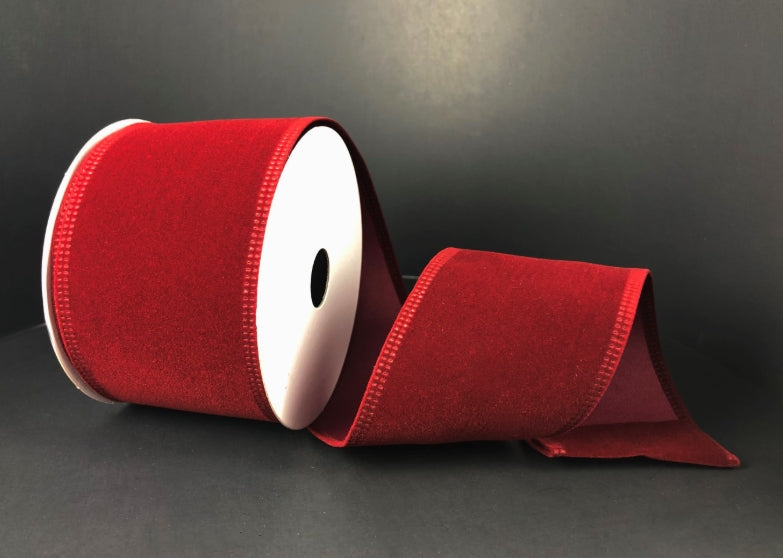Burgundy Velvet Ribbon - 3 Widths