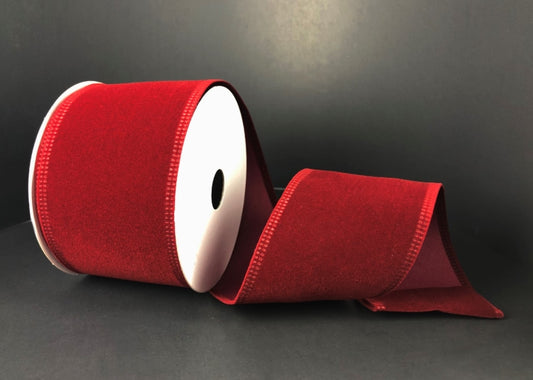 Burgundy Velvet Ribbon - 3 Widths