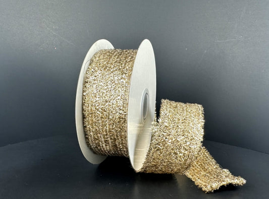 Champagne Chenille Ribbon - 1.5"x10yds.