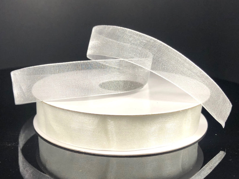 White Organza Ribbon - 5/8"x26yds.