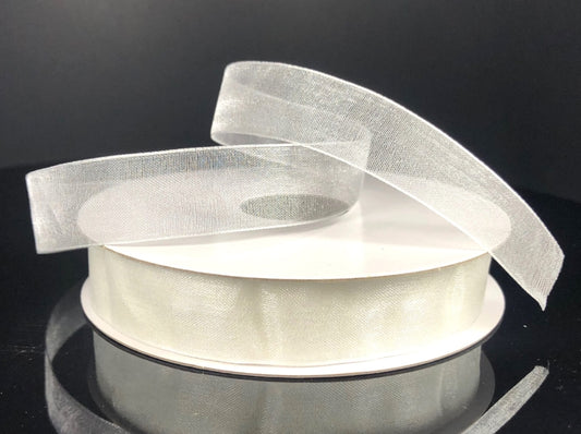 White Organza Ribbon - 5/8"x26yds.