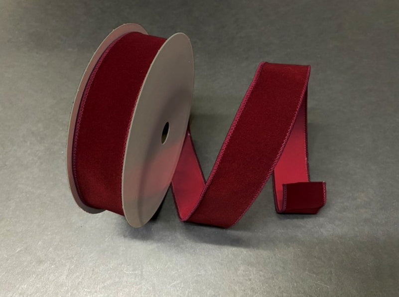 Burgundy Velvet Ribbon - 1.5"x10yds,