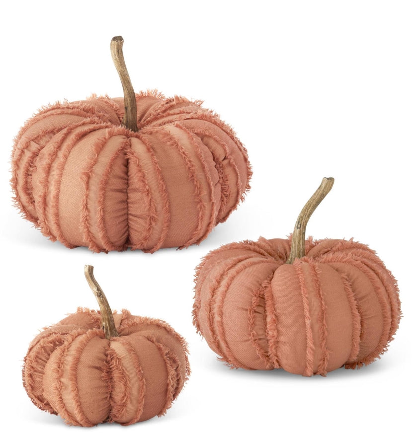 Orange Fringe Pumpkin - 3 Sizes