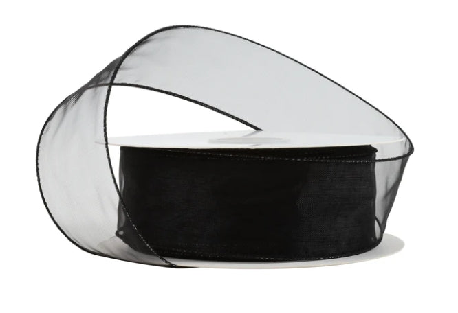 Black Sheer Ribbon - 2.5"x50yds.