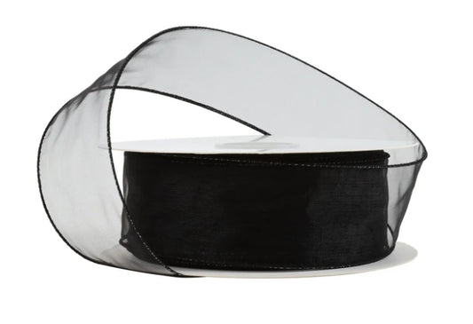 Black Sheer Ribbon - 2.5"x50yds.