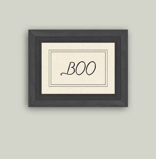 Vintage Boo Framed Art - 2 Sizes