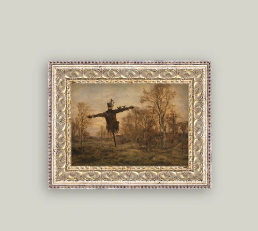 Scarecrow in the Woods Framed Art - 2 Sizes