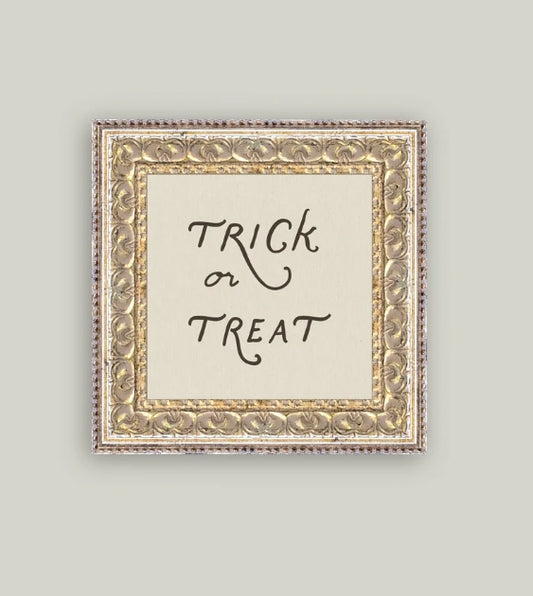 Vintage Trick or Treat Framed Art - 2 Sizes