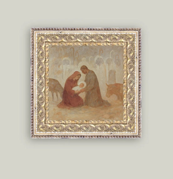The Birth of Christ Nativity Framed Art - 2 Sizes
