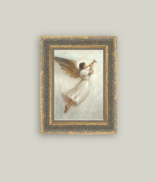 Trumpeting Angel Framed Art - 3 Sizes